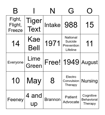 Mental Health Matter :) Bingo Card