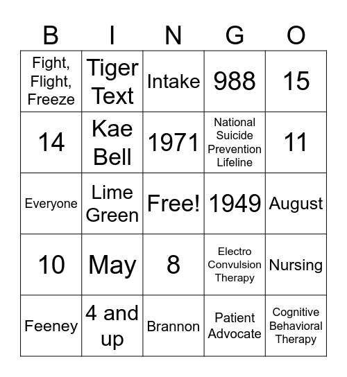 Mental Health Matter :) Bingo Card