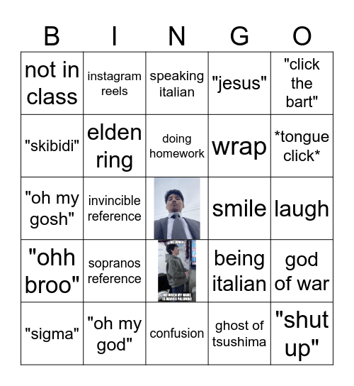 marco bingo Card