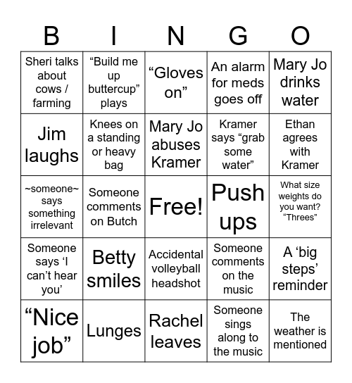 PE4PD Bingo Card