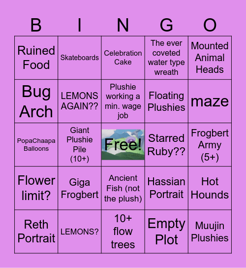 Palia Plots BINGO Card