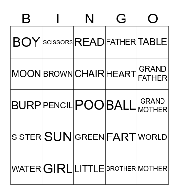 DAVID'S BINGO Card