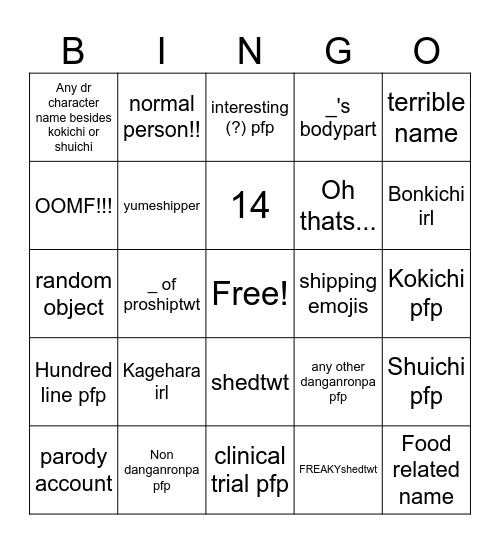Twitter Bingo Card