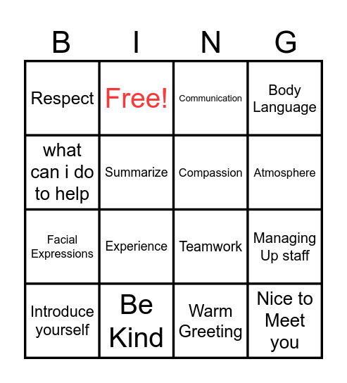 Office Culture Bingo Card