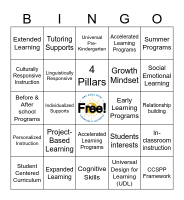 Webinar #4 Extended & Expanded Learning Bingo Card