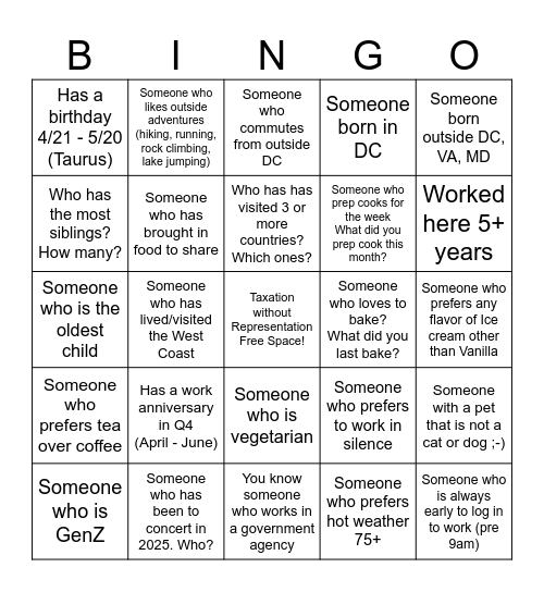Spark Bingo Card