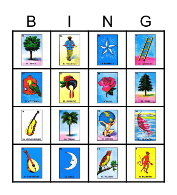 Loteria de México Bingo Card