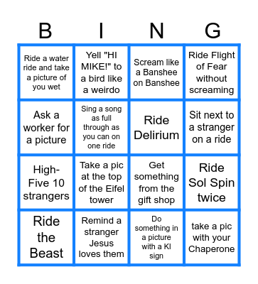 KI Bingo (one at a time) Bingo Card