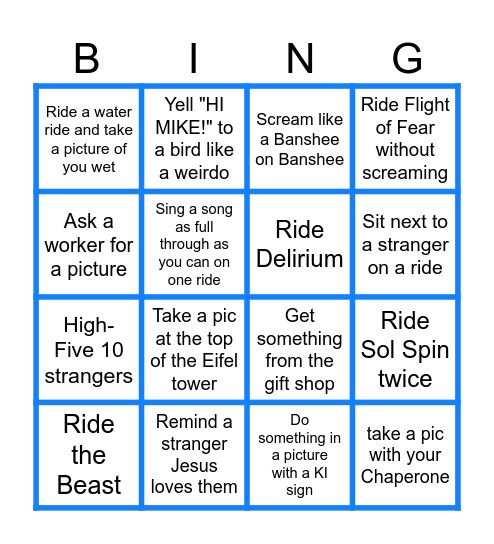 KI Bingo (one at a time) Bingo Card