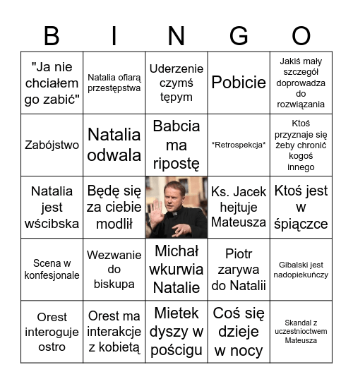 Ojciec Mateusz Bingo Card
