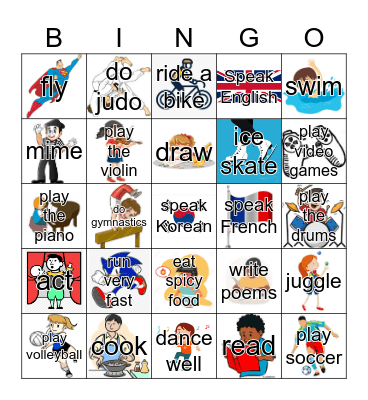 Can you...? Bingo Card