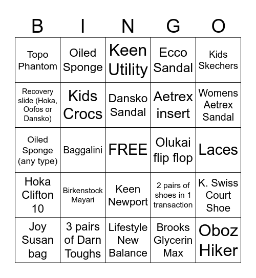 Lamey Bingo Card