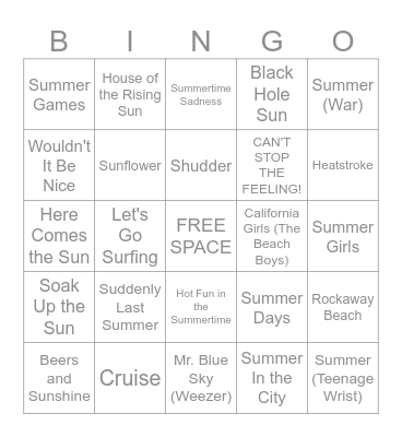 6/22 - 6/23/25 Bingo Card