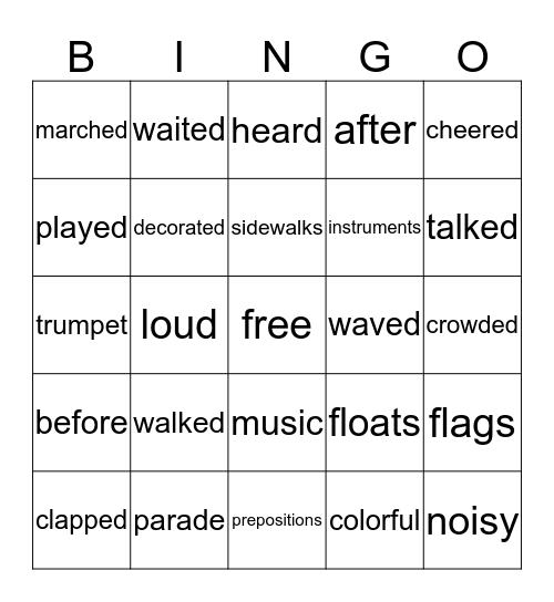 City Destination Bingo Card