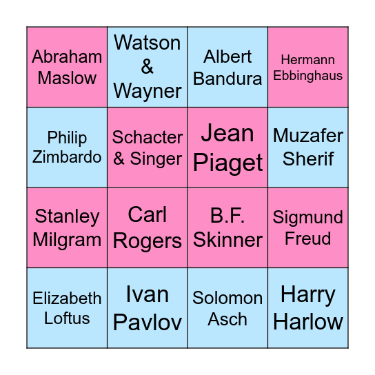 Psych Day Bingo! Bingo Card
