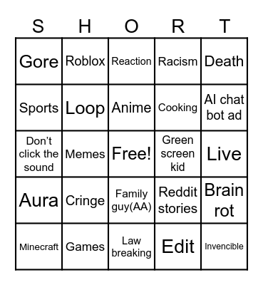 YS BINGO Card