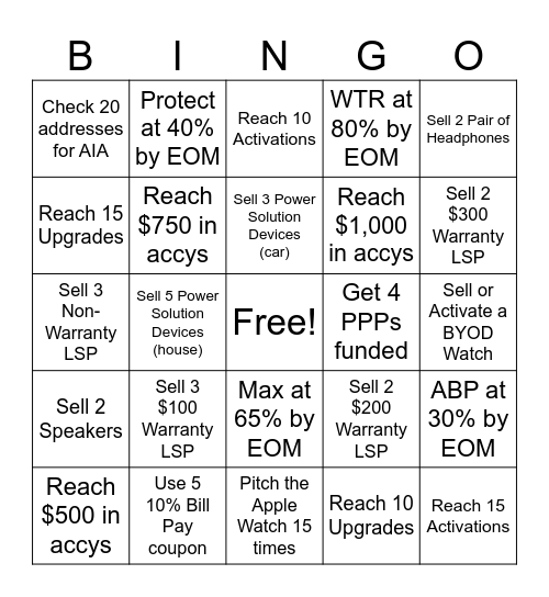 BINGO Card