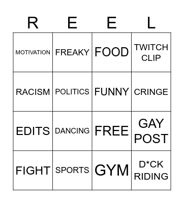 REELS BINGO Card