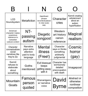 iykyk Bingo Card