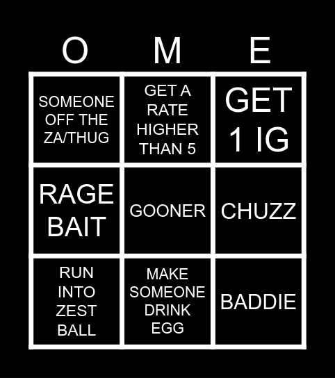 BINGO Card
