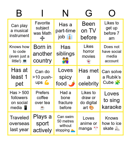 Virtual Icebreaker Bingo - CN2507 Bingo Card