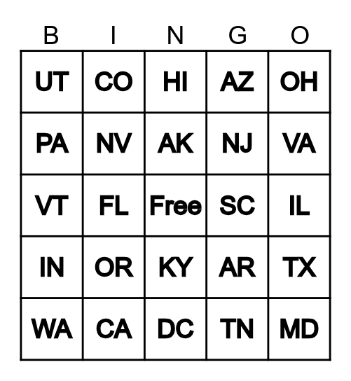 Realty Plus Bingo Card