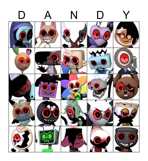 Dandys twisted Bingo Card