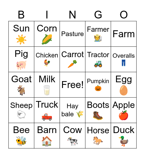 FFA Bingo Card