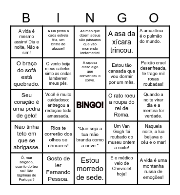 BINGO DE FIGURAS DE LINGUAGEM Bingo Card