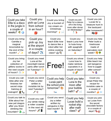 B16 U7 Bingo Card