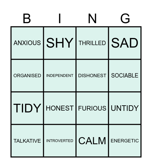 FUN BINGO Card