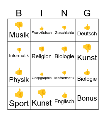Bingo! Bingo Card
