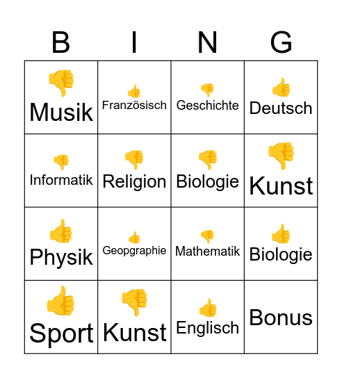 Bingo! Bingo Card