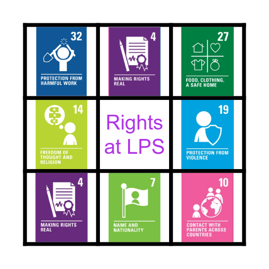 Child Rights (CRC) Bingo Card