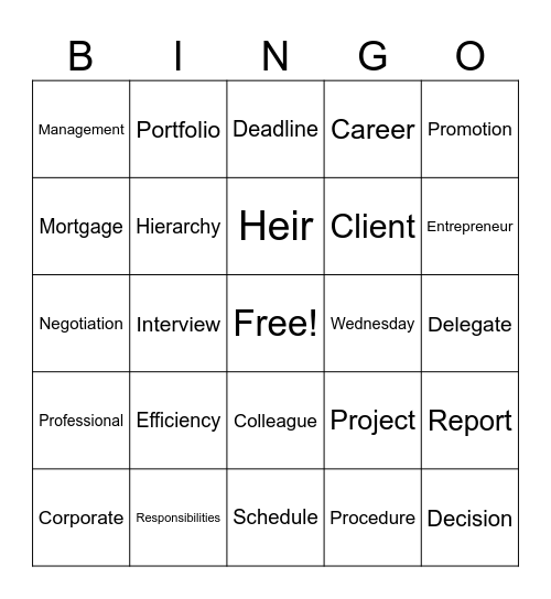 Mispronounced Words 1 Bingo Card