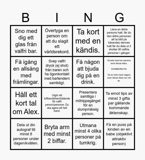 JOHANNAS MÖHIPPE Bingo Card
