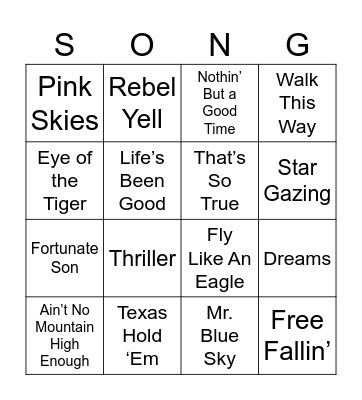 Final Bingo Card