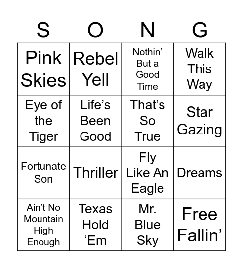 Final Bingo Card