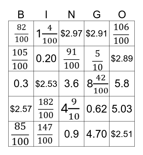 Chapter 13 Bingo Card