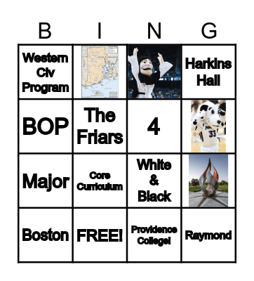 Providence Bingo Card