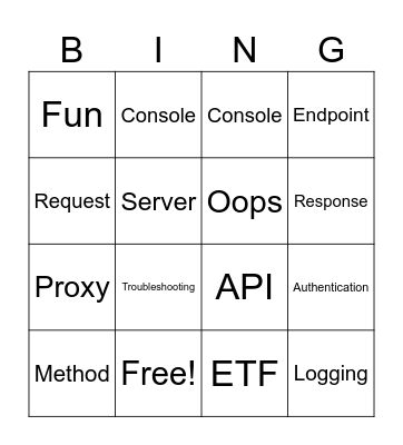 QCOP Trouble Shooting Membrane and more BINGO Card