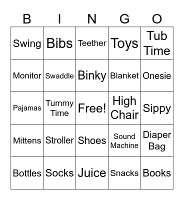 We’re Having A Boy Bingo Card