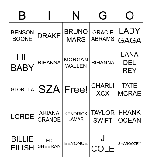 PROGRESS PLACE SING-O Bingo Card