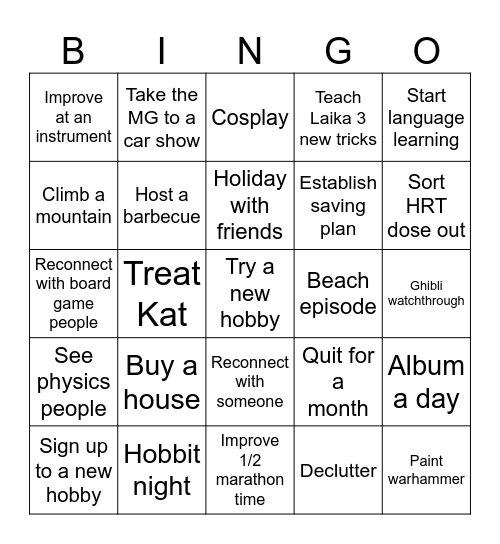 2025 Bingo Card