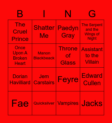 Romantasy Bingo! Bingo Card