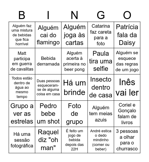 Bingo Rabinis Linguinis by Patricete Passete Bingo Card