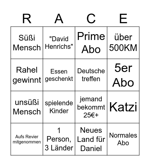 Folge 11 Bingo Card