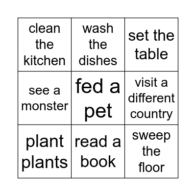 Tic Tac Toe Bingo Card