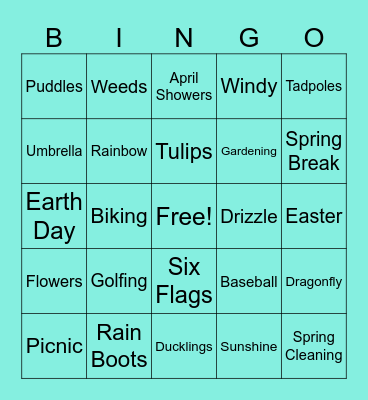 Spring Bingo Card