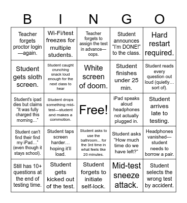 Proctor BINGO Card